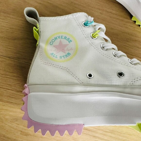 ⭐Converse Run Star Hike Platform 10.5 Womens Shoes Sneakers White Green A09836C⭐ - Picture 11 of 13